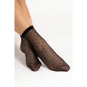 Čierne silonkové ponožky Bella 20 DEN