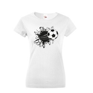 Dámské futbalové tričko s motívom futbalovej lopty - tričko pre nadšené futbalistky