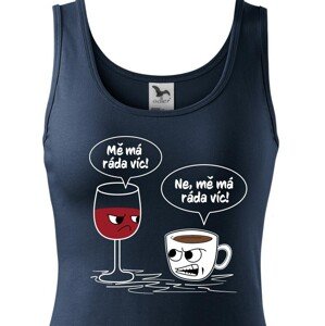 Dámske tričko Mňa má rada pre milovníčky dobrej kávy a vína