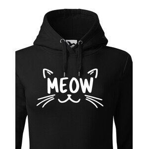 Dámská mikina s mačacou potlačou Meow - supiš tričko s mačkou