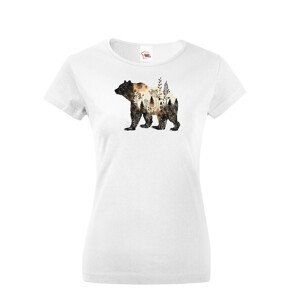Dámské tričko s potlačou zvierat - Medveď