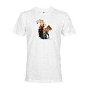 Pánské tričko s potlačou zvierat - Veverička