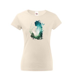 Dámské tričko s potlačou zvierat - Lesná víla