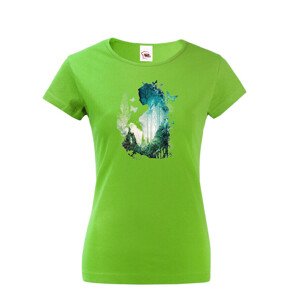 Dámské tričko s potlačou zvierat - Lesná víla