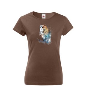 Dámské tričko s potlačou zvierat - Sova