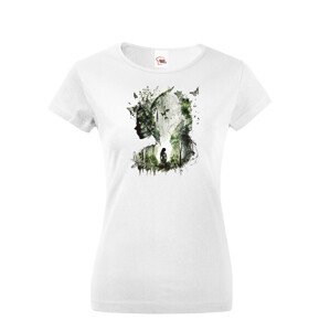 Dámské tričko s potlačou zvierat - Lesná žena