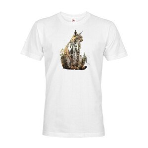 Pánské tričko s potlačou zvierat - Rys
