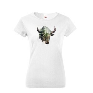 Dámské tričko s potlačou zvierat - Býk