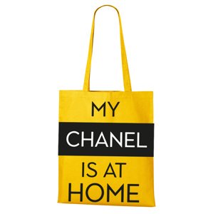Plátená taška s potlačou My chanel is at home - ekologická plátená taška