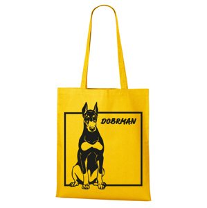 Plátená taška s potlačou plemena Doberman - skvelý darček pre milovníkov psov