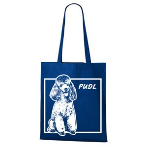 Plátená nákupná taška s potlačou plemena Pudel - darček pre milovníkov psov