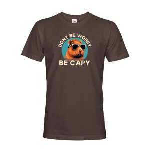 Pánské tričko Don't be worry be capy - vtipné narodeninové tričko