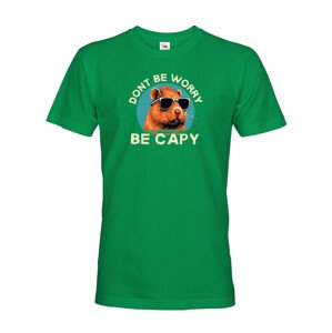 Pánské tričko Don't be worry be capy - vtipné narodeninové tričko