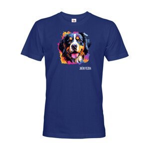 Pánské tričko s potlačou plemena Bernský salašnícky pes s voliteľným menom