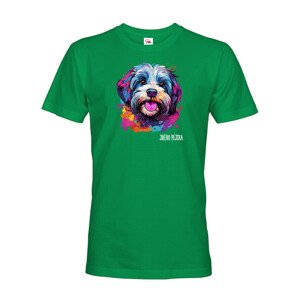 Pánské tričko s potlačou plemena Havanský psík s voliteľným menom