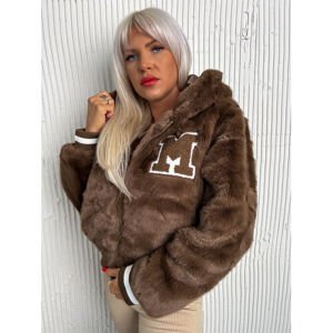 Kožušinkový kabát s kapucňou ETHEL veľkosť: L