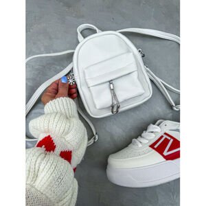 Mini ruksak so striebornými detailmi NADINE veľkosť:  farba: white