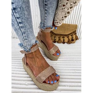 Platformové sandále zdobené kamienkami ALEXANDRIA veľkosť: 38