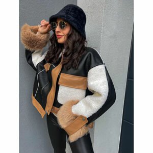 Zimná bunda s koženkovými detailmi CANDYS veľkosť: L/XL