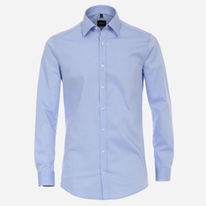VENTI Modrá pánska košeľa, rukávy 72 cm, Body fit Veľkosť: 39 (M) VENTI