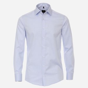 VENTI Modrá pánska košeľa, rukávy 72 cm, Non-iron, Slim fit Veľkosť: 40 (M) VENTI