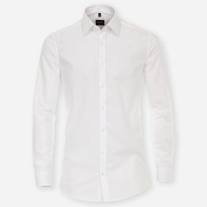 VENTI Biela pánska košeľa, rukávy 72 cm, Body fit Veľkosť: 38 (S) VENTI