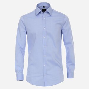 VENTI Modrá pánska košeľa, rukávy 72 cm, Body fit Veľkosť: 38 (S) VENTI