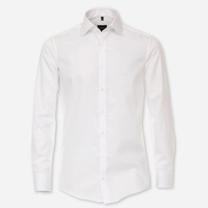 VENTI Biela pánska košeľa, rukávy 72 cm, Non-iron, Slim fit Veľkosť: 39 (M) VENTI