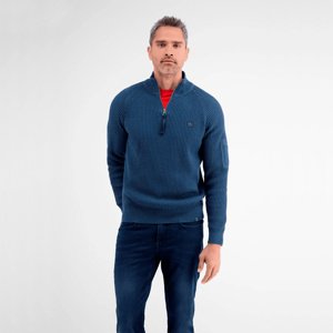 LERROS Modrý pánsky sveter so stojačikom Veľkosť: L LERROS