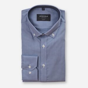 STEVULA Modrá pánska košeľa, Non-iron, Slim fit Veľkosť: L 41/42 STEVULA