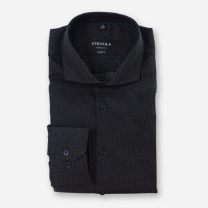 STEVULA Čierna pánska košeľa, Non-iron, Slim fit Veľkosť: L 41/42 STEVULA