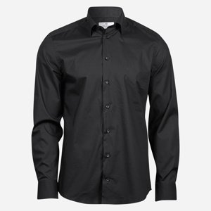 Tee Jays Čierna Stretch Luxury košeľa Veľkosť: L 41/42 Tee Jays