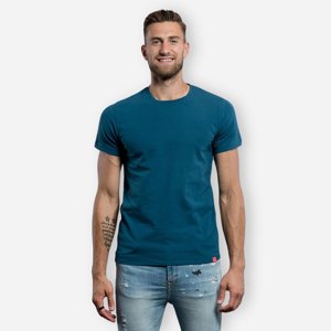 CityZen Modrozelené slim fit tričko DAVOS Veľkosť: L CityZen