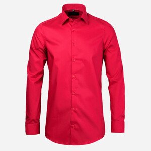 STEVULA Sýto červená pánska košeľa, Body fit Veľkosť: M 39/40 STEVULA