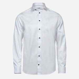 Tee Jays Biela košeľa, modré gombíky, Regular fit Veľkosť: M 39/40 Tee Jays