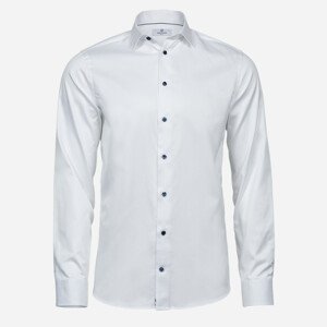 Tee Jays Biela košeľa, modré gombíky, Slim fit Veľkosť: XL 43/44 Tee Jays