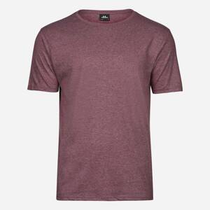 Tee Jays Bordové melírované tričko Veľkosť: XL Tee Jays