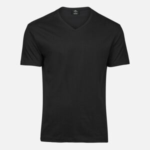 Tee Jays Čierne soft tričko s V-golierom Veľkosť: L Tee Jays