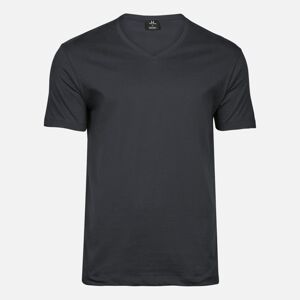 Tee Jays Tmavosivé soft tričko s V-golierom Veľkosť: L Tee Jays